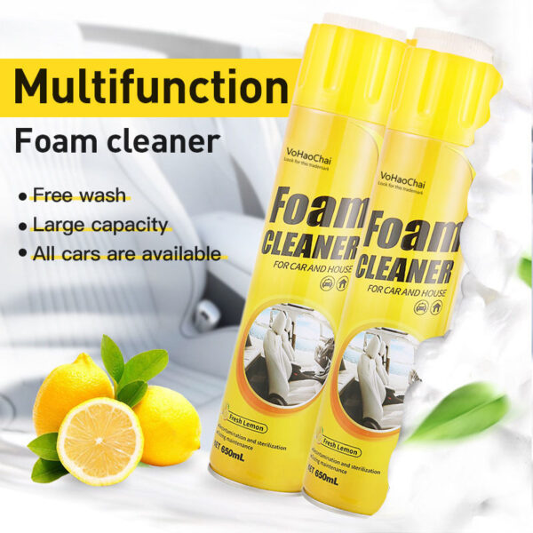 5 bottles of multi-functional foam cleaner for car interiors, efficiently removes stains and easily cleans car interiors - Image 2
