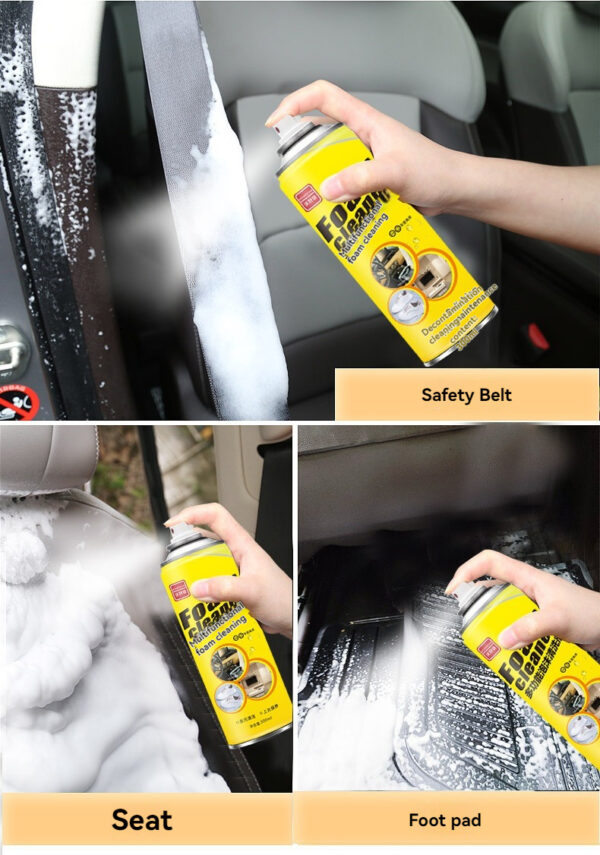 5 bottles of multi-functional foam cleaner for car interiors, efficiently removes stains and easily cleans car interiors - Image 5