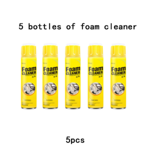 5 bottles of multi-functional foam cleaner for car interiors, efficiently removes stains and easily cleans car interiors